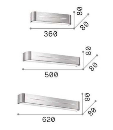 Dimensiones apliques Posta de Ideal Lux