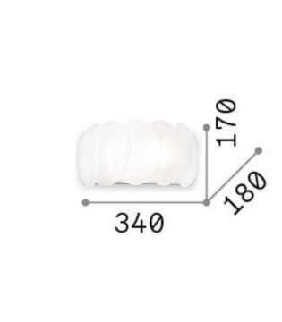 Aplique de pared Ovalino AP2 bombillas E27 - Ideal Lux 2