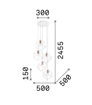 Dimensiones lámpara Ice Sp5 de Ideal Lux