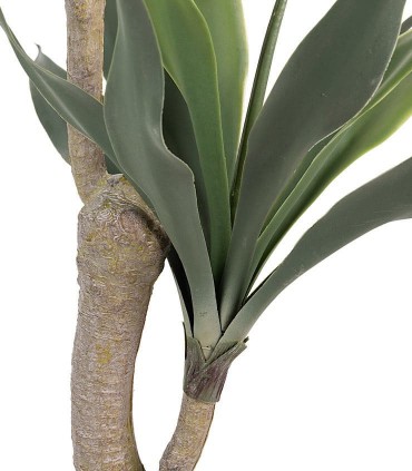 Detalle del tronco y las hojas del gladiolo artificial