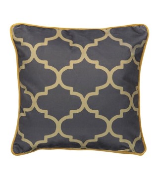 Cojín cuadrado Velvet elefantes y palmeras dorado y negro 45X13X45cm 2