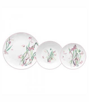 Vajilla 18 pzas Moon Butterfly