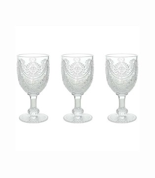 Set 6 copas con relieve Savoia transparente - Tognana