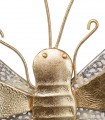 Detalle de la cabeza del adorno metálico de pared mariposa