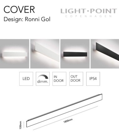 Aplique de pared Cover W3 180 LIGHT...