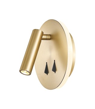 Aplique de pared dormitorio Cayman Oro LED 3+6W 7853 - Mantra