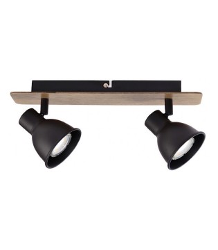 Regleta MIKO 2 focos haya-negro GU10 10268 Jueric
