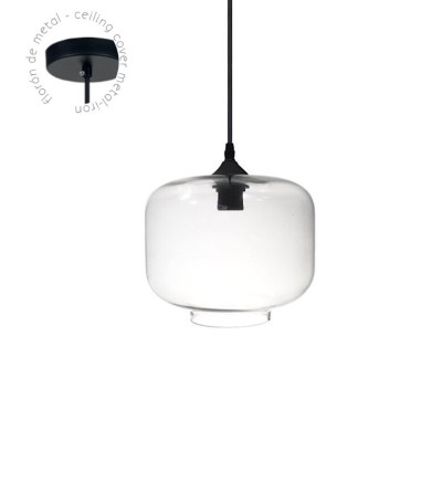 Lámpara colgante transparente Ø25cm E27