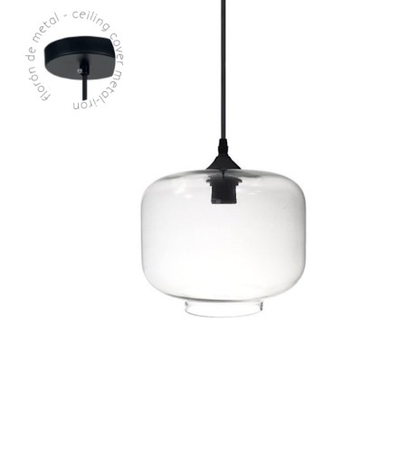 Lámpara colgante transparente Ø25cm E27