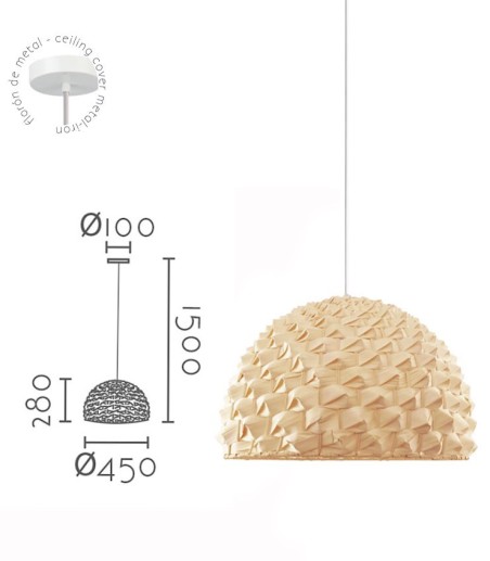 Dimensiones lámpara colgante Abelia de Ineslam