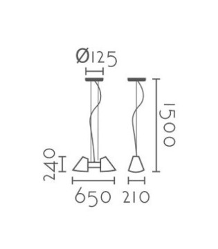 Lámpara techo blanca 2L BC2 E27 2