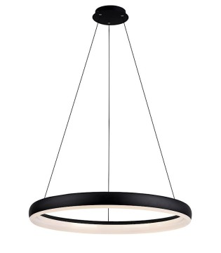 Lámpara de techo circular LED aro negro SUAVE 80cm MD8148-800 - Ineslam