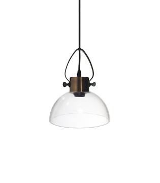 Lámpara colgante campana cristal transparente Ø22cm E27