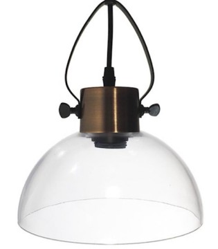 Lámpara colgante campana cristal transparente Ø22cm E27 2
