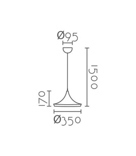 Dimensiones: Lámpara colgante MD5186-DKWD metal madera Ø35cm E27 - Ineslam