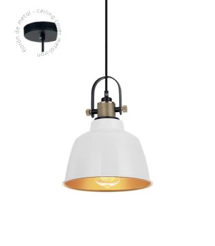 Lámpara de techo blanco-oro 20cm MD8020-WHGD - INESLAM 2