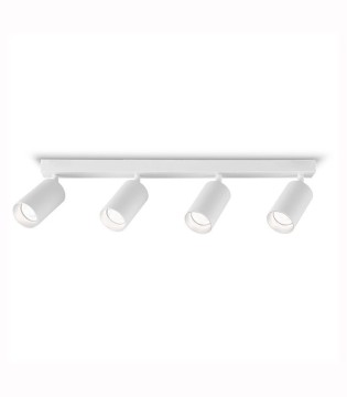 Regleta 4 Focos Blanco-Negro GU10 MX5014 - Ineslam 2