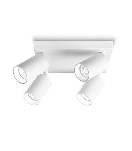 Plafón 4 Focos Blanco GU10 MX5015 - Ineslam