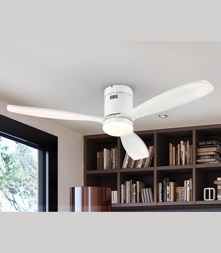 Ventilador de techo. Comprar con luces LED:  SIROCO blanco - Schuller