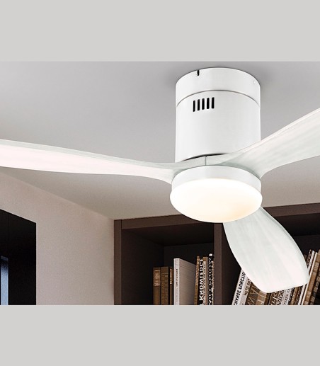 Ventilador con luces LED SIROCO blanco - Schuller ¡Comprar online!