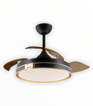 Ventilador de techo HERON negro oro - Schuller ¡Comprar ahora!
