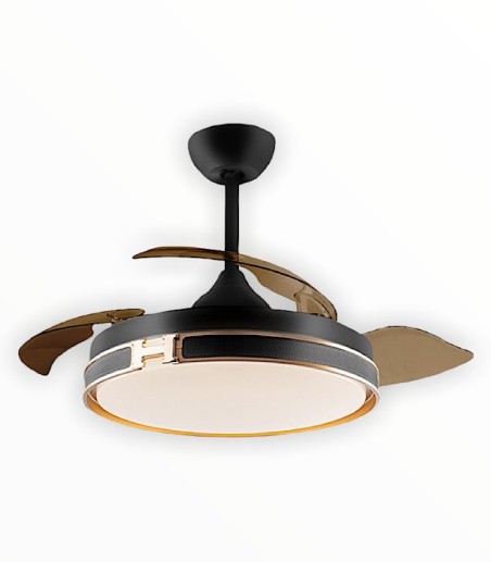Ventilador de techo HERON negro oro - Schuller ¡Comprar ahora!
