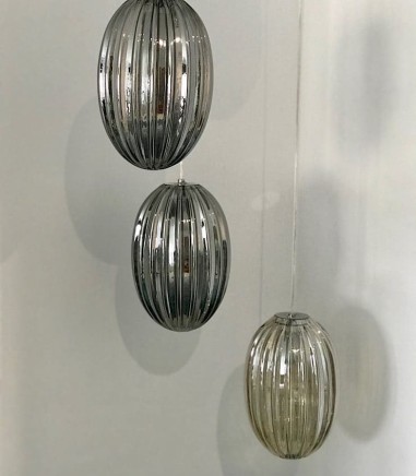 Detalle tulipas Lámpara OVILA 5 luces Coñac - Schuller