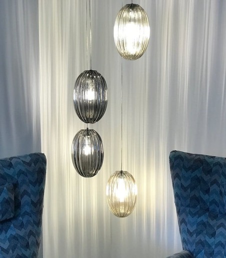 Imagen de ambiente con Lámpara de techo Óvila de 5 luces de Schuller