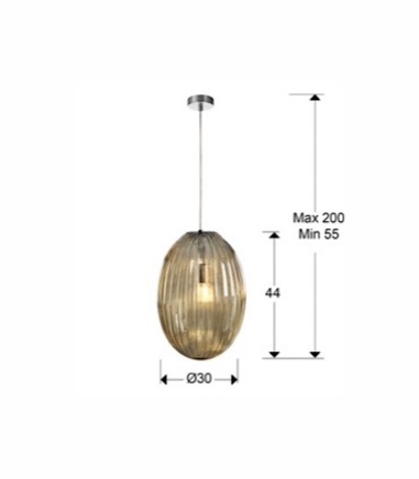 Medidas Lampara OVILA coñac 30 cm - Schuller