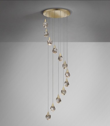 Lampara AQUARIA oro 12 luces -Schuller