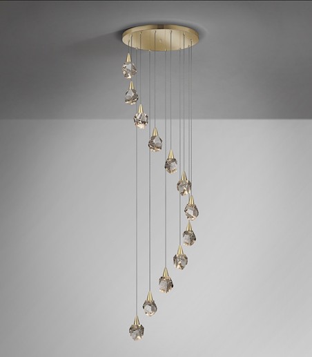 Lampara AQUARIA oro 12 luces -Schuller