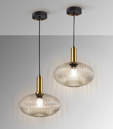 Lampara de techo NORMA 1 luz transparente - Schuller
