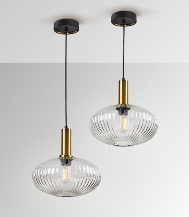 Lampara de techo NORMA 1 luz transparente - Schuller