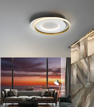 Plafón Limbos LED blanco oro 40W - Schuller 2