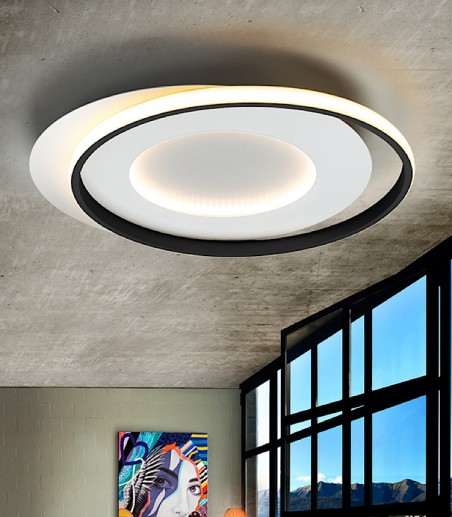 Plafón LED techo LIMBOS blanco/negro 40W - Schuller