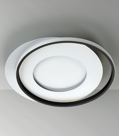 Plafón LED techo LIMBOS blanco/negro 40W - Schuller