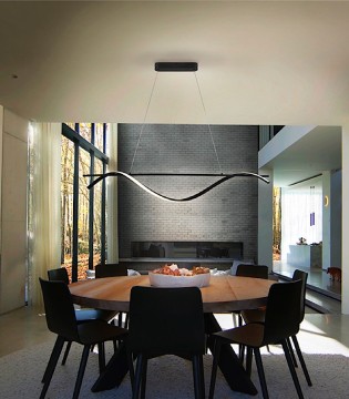 Lampara de comedor BOA negro 26W - Schuller 2