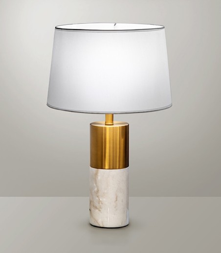 Lámpara de mesa de salón LUCIAN marmol blanco 1L - Schuller