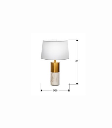 Lámpara de mesa LUCIAN marmol blanco...