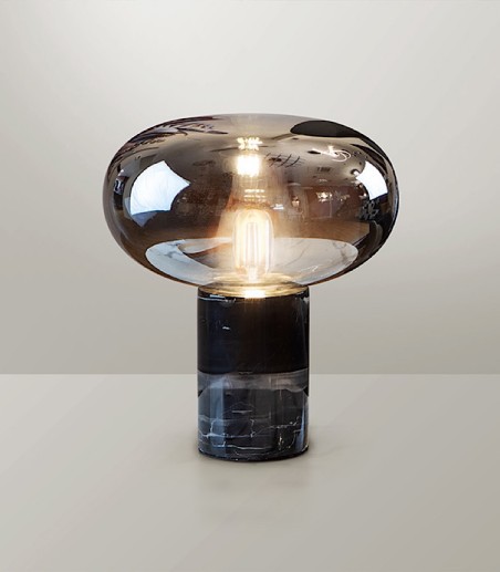 Lampara de mesa mármol negro Fungi - Schuller 837125