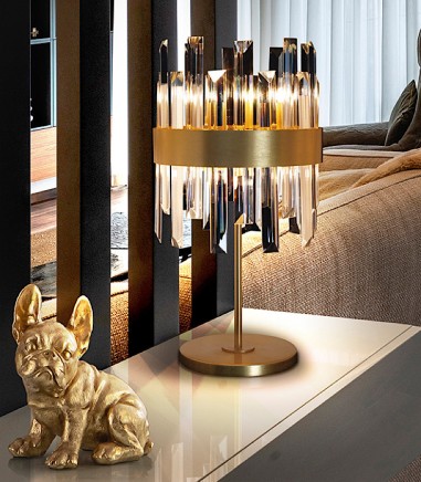 Lampara de mesa GRACE oro 6L - Schuller
