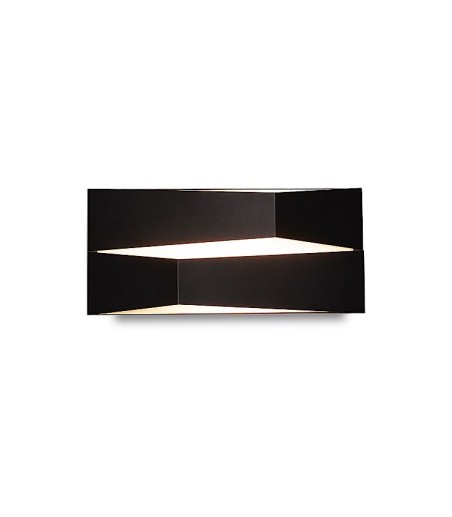 Aplique de pared negro Fuji LED 10W - Mantra