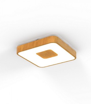 Plafón Coin Cuadrado 7924 Madera 56W
