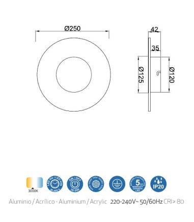 Aplique de pared Jewel