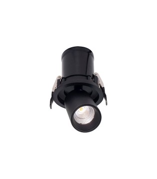 Foco Empotrable GARDA negro 7W 84mm basculante - Mantra