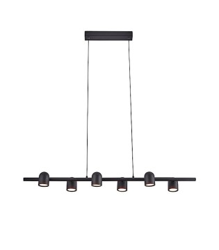 Lámpara de techo IOS negro 6 luces - Mantra