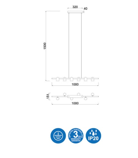 Lámpara de techo IOS - Mantra