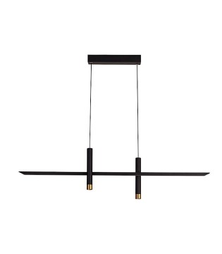 Lámpara lineal LED de techo colgante Esparta Negro LED 30W - Mantra