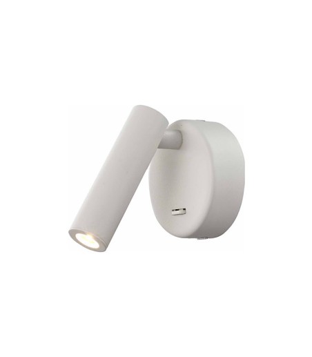 Aplique pared dormitorio Lectura cabecero PREA blanco 3W 6075 Mantra