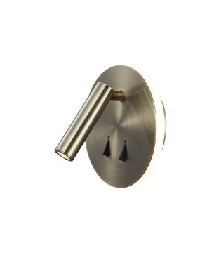 Aplique de pared Cayman LED 3+6w, 6082 cuero Mantra